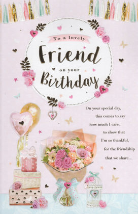 Friend Birthday Card Lg Floral Bouquet