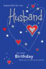 Husband Hearts Birthday Card