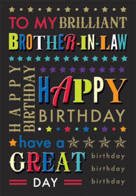 Brother-In-Law Text Birthday Card