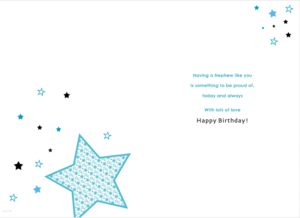 Nephew Star Birthday Card