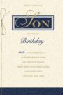 Son Gold Text Birthday Card