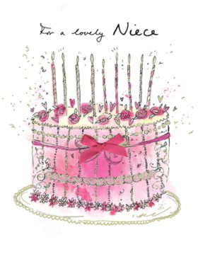 Niece Cake Birthday Card