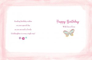 Goddaughter Flowers Birthday Card