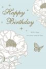 Birthday Card White Flora