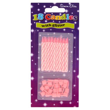 18 Pink Birthday Candles