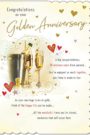 Golden Anniv Card Champagne