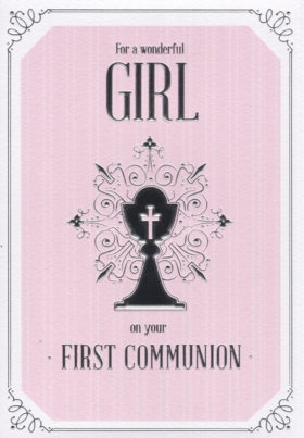 Communion Girl Card