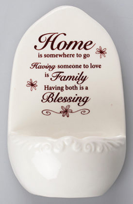 Porcelain Holy Water Font Home Family Blessing