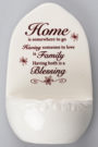 Porcelain Holy Water Font Home Family Blessing