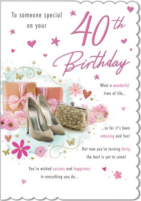 40th Birthday Card Shoes