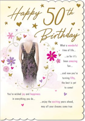50th Birthday Card Dress