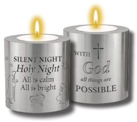 Resin Candle Holder Silent Night