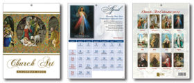 Church Art Calendar Month Scenes 2024