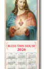 Sacred Heart Wood Scroll Calendar