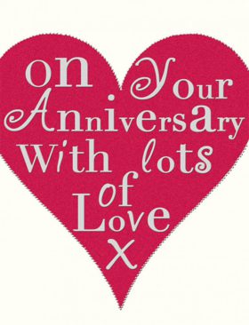 Anniversary Card Red Heart