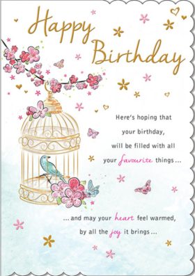 Birthday Card Bird Cage