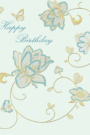 Birthday Card Chiffon Floral