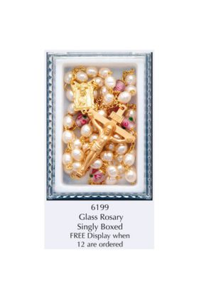 Cream Pearl Imitation Rosary 6199