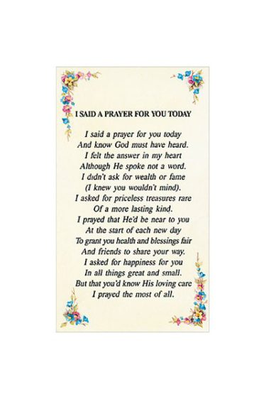 I Said A Prayer Card 7135100