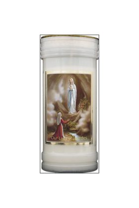 Our Lady Of Lourdes Candle 8695