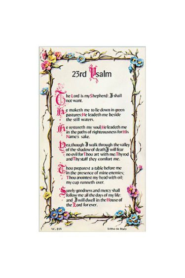 23rd Psalm Prayer Card 7135215