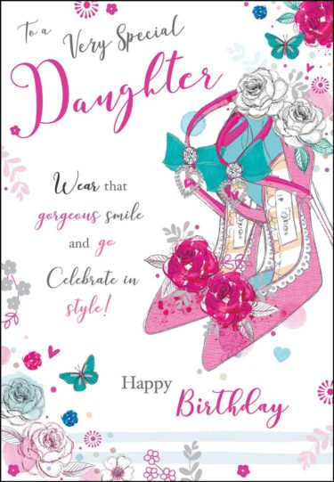 Daughter Birthday Card Shoes