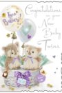Congratulations New Baby Twins Card