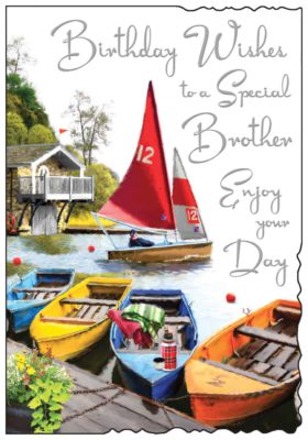 Brother Birthday Card Boats