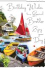 Brother Birthday Card Boats