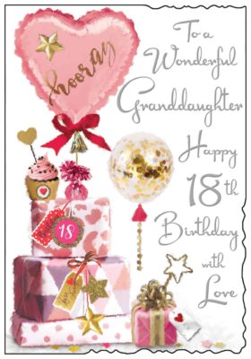 Granddaughter 18th Birthday Card Presents