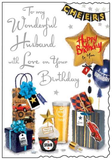 Husband Birthday Card Cheers