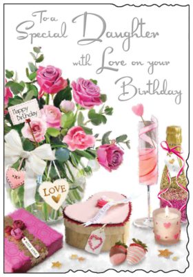 Special Daughter Birthday Card Floral