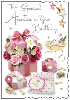 Auntie Birthday Card Floral Present