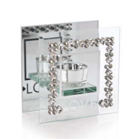 Tea Light Holder Crystal Border